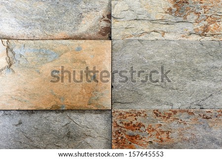 Stone tile texture on house
