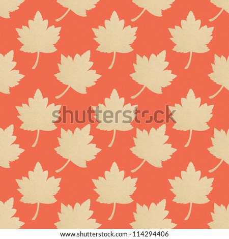 Seamless Paper Leaf Pattern