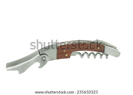 Pocket knife multi-tool, on white background
