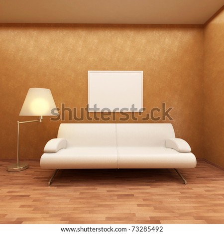 modern living room - rendering