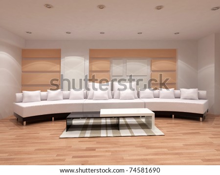 modern living room - rendering