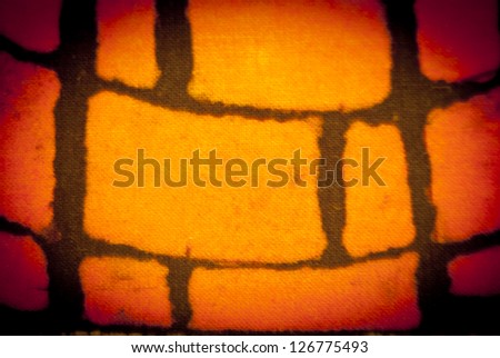 Damage to the fabric pattern or image with hot wax