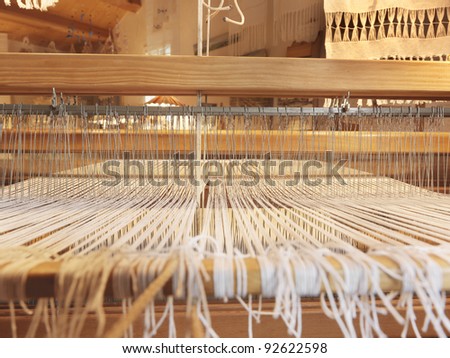 wooden weaving loom