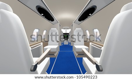 inside of airplane