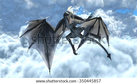 3D CG rendering a dragon