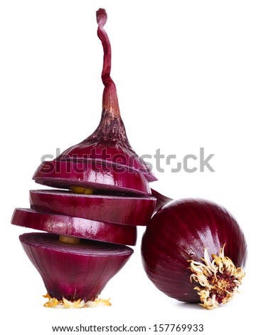 Red onions (purple onions) are cultivars of the onion with purplish red skin and white flesh tinged with red.