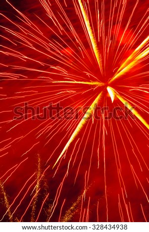 Red Smokey Fireworks abstract background