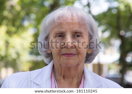83 years old woman portrait
