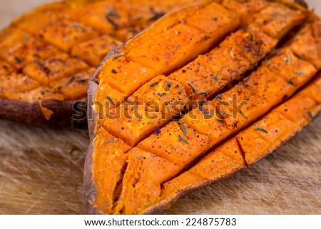 baked yam sweet potato
