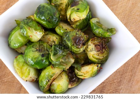 Brussels Sprouts roasted with olive oil