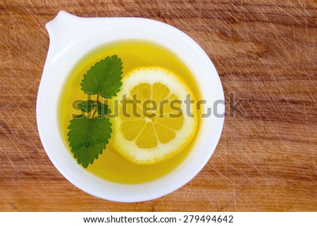 lemon balm tea  cup