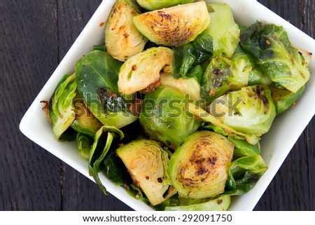 Roasted brussels sprouts with bacon