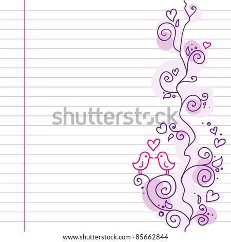 stock photo cute wedding violet pattern with small birds