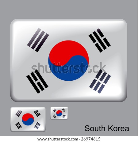 south and north korea flag. south and north korean flags.