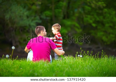 father and son relationships, colorful nature