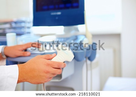 ultrasound sensor of modern ultrasonic scanner