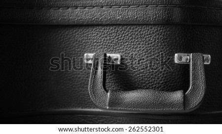 Handle Bag Leather,Black and white Effect