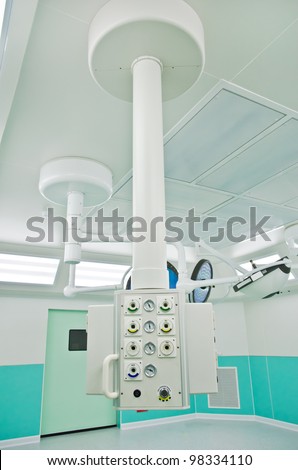 equipment and medical devices in surgery room