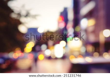city lights blurred bokeh background