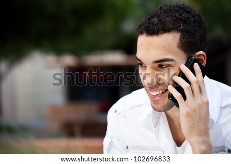 Good Looking Guy on a cell phone