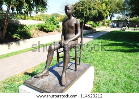 WASHINGTON, D.C - JULY 16: Child Metal Sculpture at Hirshhorn Sculpture Garden on July  16, 2008 in Washington, D.C  USA. The famous garden complex has a four acres exhibition space with two levels.
