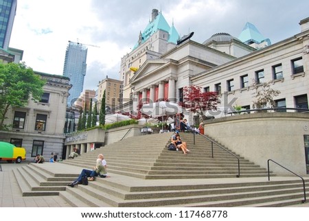 VANCOUVER, CANADA - JULY 05: Vancouver Art Gallery on July 05 , 2008 in Vancouver, Canada. Vancouver Art Gallery is 5th largest art gallery in Canada and largest in Western Canada.