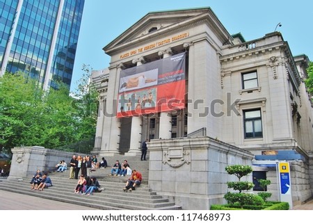 VANCOUVER, CANADA - JULY 05: Vancouver Art Gallery on July 05 , 2008 in Vancouver, Canada. Vancouver Art Gallery is 5th largest art gallery in Canada and largest in Western Canada.