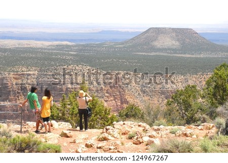 Hikers at Grand Canyon in Arizona, USA