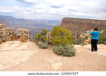 Woman Hiking at Grand Canyon, Arizona USA