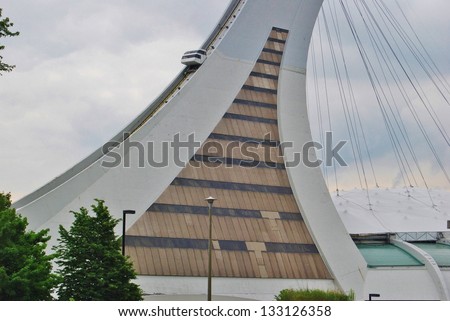 MONTREAL,CA-JUNE 09: Montreal Olympic Stadium on June 09 , 2010 in Montreal,CA.Olympic Stadium is in the Hochelaga-Maisonneuve district of Montreal built as the main venue for the 1976 Summer Olympics