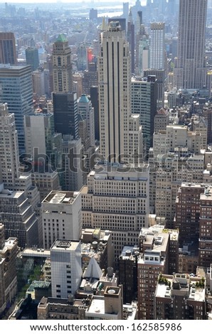 Manhattan Modern Architecture Aerial View in New York , USA