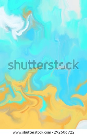 yellow abstract wave on turquoise background/yellow wave/yellow abstract wave on turquoise background