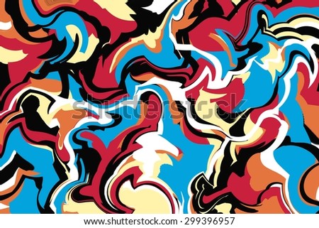 multicoloured wave pattern abstract painting/wave abstract painting/multicoloured wave pattern abstract painting background