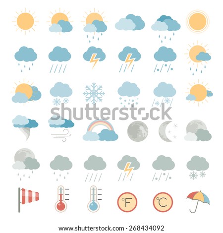 Flat Icons - Weather