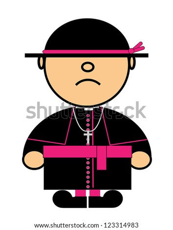 Vector representing Kiki dress of Catholic cardinal