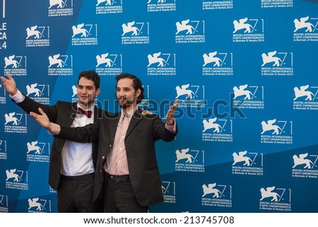 VENICE, ITALY - AUGUST 29: Directors Ben Safdie (L) and Joshua Safdie attend the \'Heaven Knows What\' photocall during the 71st Venice Film Festival on August 29, 2014 in Venice, Italy