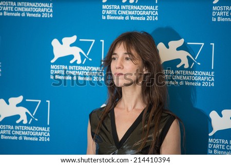 VENICE, ITALY - SEPTEMBER 01: Actress Charlotte Gainsbourg attends the \'Nymphomaniac: Volume 2 - Directors Cut\' Photocall during the 71st Venice Film Festival  on September 1, 2014 in Venice, Italy.