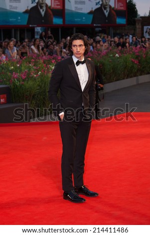 VENICE, ITALY - AUGUST 31: Actor Adam Driver attends the \'Hungry Hearts\' premiere during the 71st Venice Film Festival on August 31, 2014 in Venice, Italy.