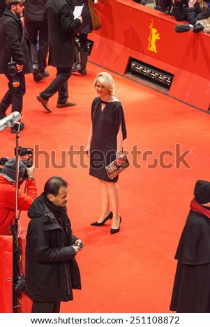 BERLIN, GERMANY - FEBRUARY 06: German Family Minister Manuela Schwesig on premeir of the movie \'Queen of the Desert\'  at the 65th Berlin International Film Festival Berlinale in Berlin, Germany