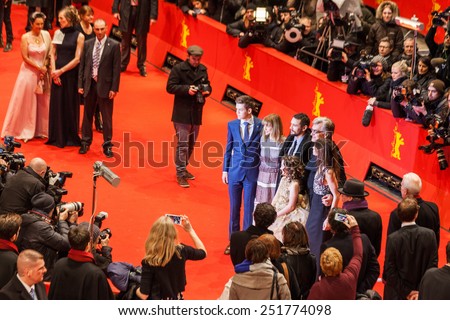 BERLIN, GERMANY - FEBRUARY 10: the cast attends the \'Every Thing Will Be Fine\' premiere during the 65th Berlinale International Film Festival at Berlinale Palace on February 10, 2015