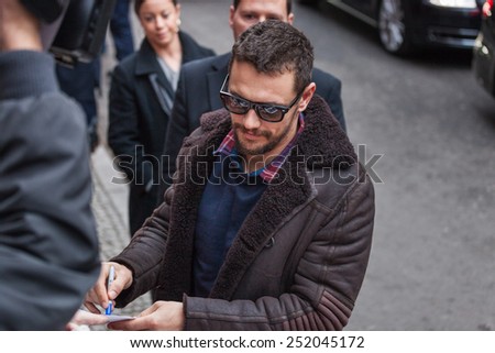 BERLIN, GERMANY - FEBRUARY 10, 2015: Actor James Franco attends the \'Every Thing Will Be Fine\' photocall during the 65th Berlinale International Film Festival at Grand Hyatt Hotel