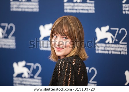 Venice, Italy - 04 September 2015: Actress Dakota Johnson attends a photocall for \'Black Mass\' during the 72nd Venice Film Festival