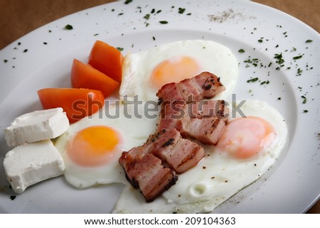 eggs and bacon breakfast