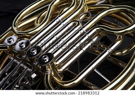 detail of brass musical instrument