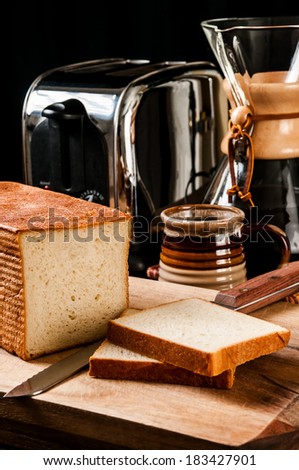 Fresh Bread With Kitchen Items