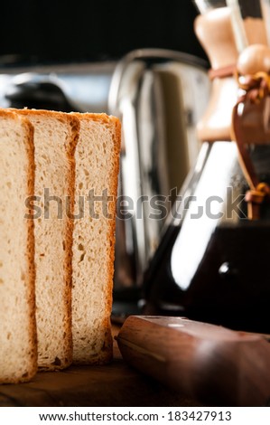 Slices of Bread With Kitchen Items