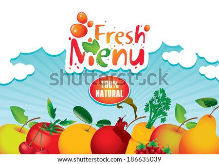 banner for juices and fresh fruit banner for juices and fresh fruit