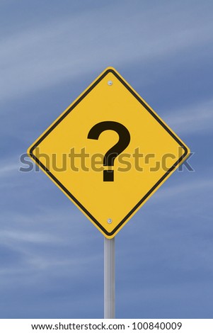 Question Mark road sign