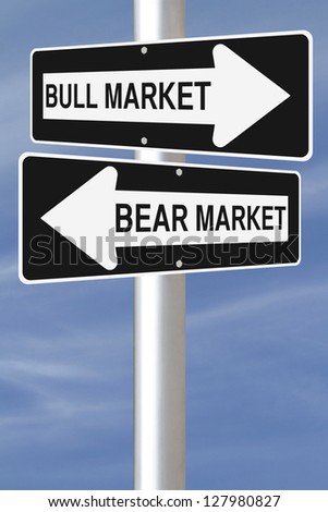 A conceptual road sign on business or finance
