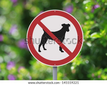 A No Dogs Allowed sign